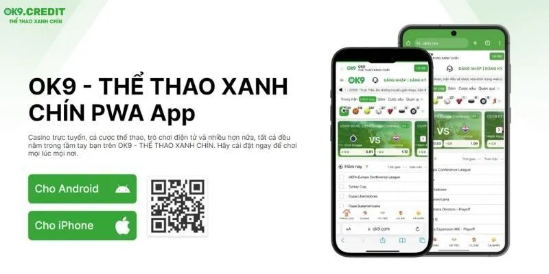 Trải nghiệm OK9 trên mobile tối ưu, mượt mà